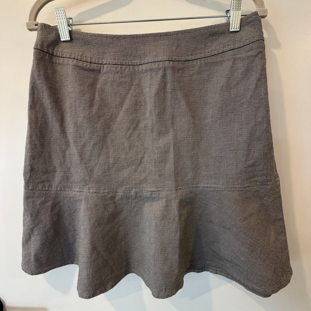 Gap Stretch Houndstooth Drop Waist Pleated Mini Skirt Professional Workwear